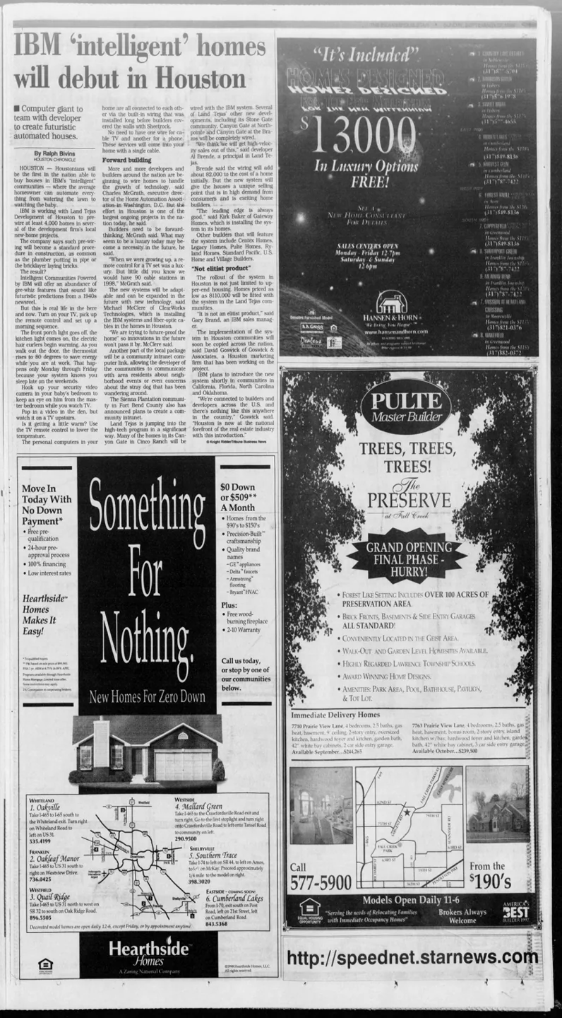 IBM intelligent homes will debut in Houston — archival newspaper coverage
