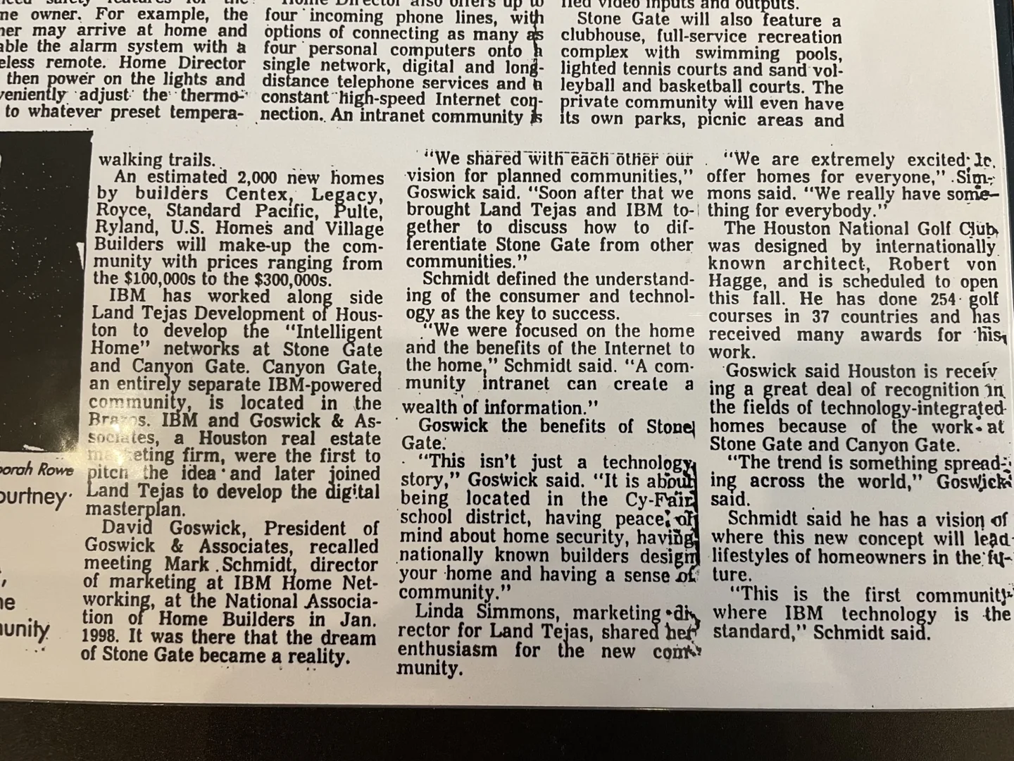 Stone Gate and Canyon Gate — IBM, Land Tejas, and Goswick & Associates