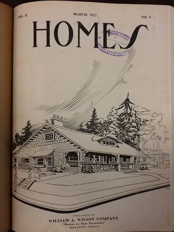Homes magazine, March 1912, published by the William A. Wilson Company.